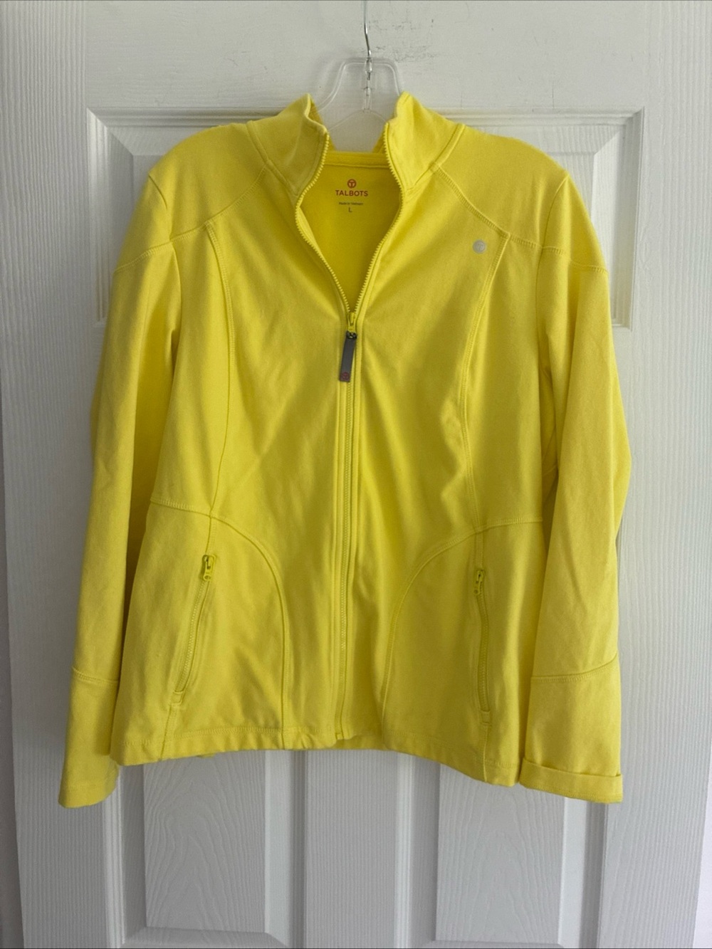 Talbots Bright Yellow Full‑Zip Utility Jacket